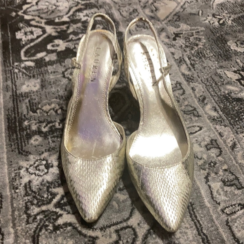 Ralph Lauren Gold Heels